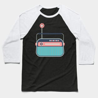 Cute Little Retro Radio Baseball T-Shirt